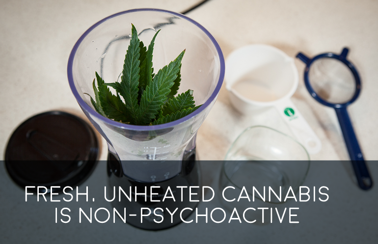 Raw, Unheated Cannabis is Completely Non-psychoactive